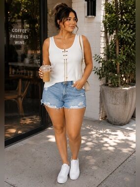 Ribbed Chain Detail Tank Bundle Black + White